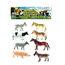 8 pc 6 farm animals in pvc bag w header 975099 -- 12 per box