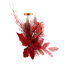 xm flower 10 candle holder - red - -- 12 per box