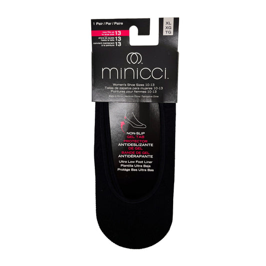 minicci 1 pack black liner socks size l 10-13 -- 100 per box