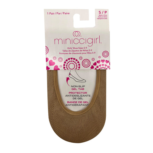 minicci 1 pack nude liner socks size girls s 5-9 -- 100 per box