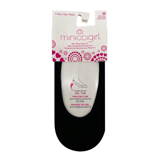 minicci 1 pack black liner socks size girls m 9-3 -- 100 per box
