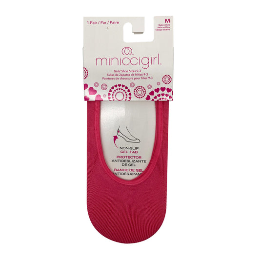minicci 1 pack pink lemonade liner socks size girls m 9-3 -- 100 per box