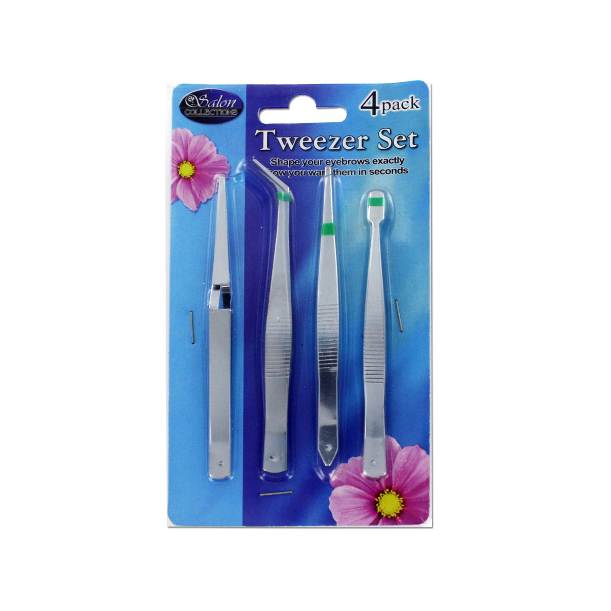 health and beauty tweezers - stainless steel -- 22 per box