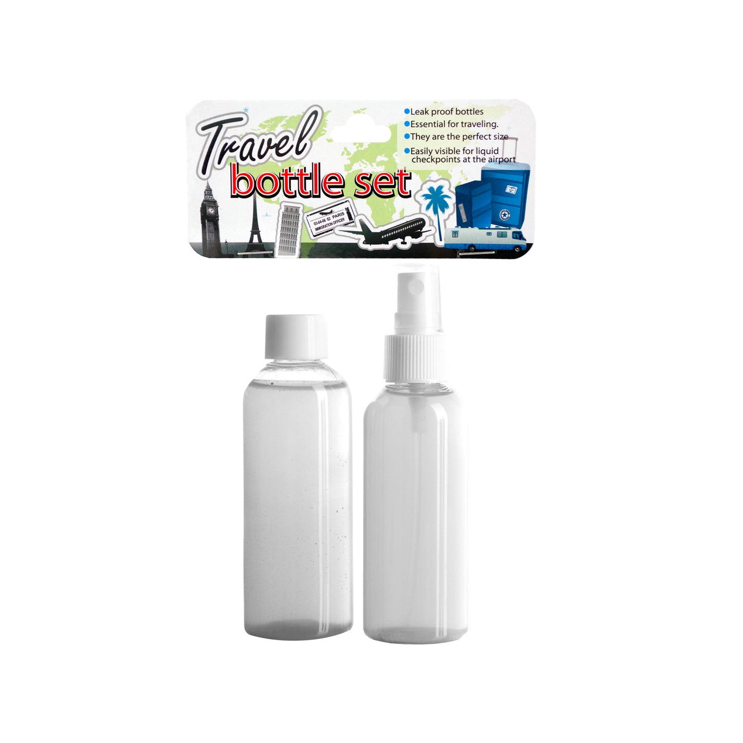 travel bottle set - leakproof & airtight -- 26 per box