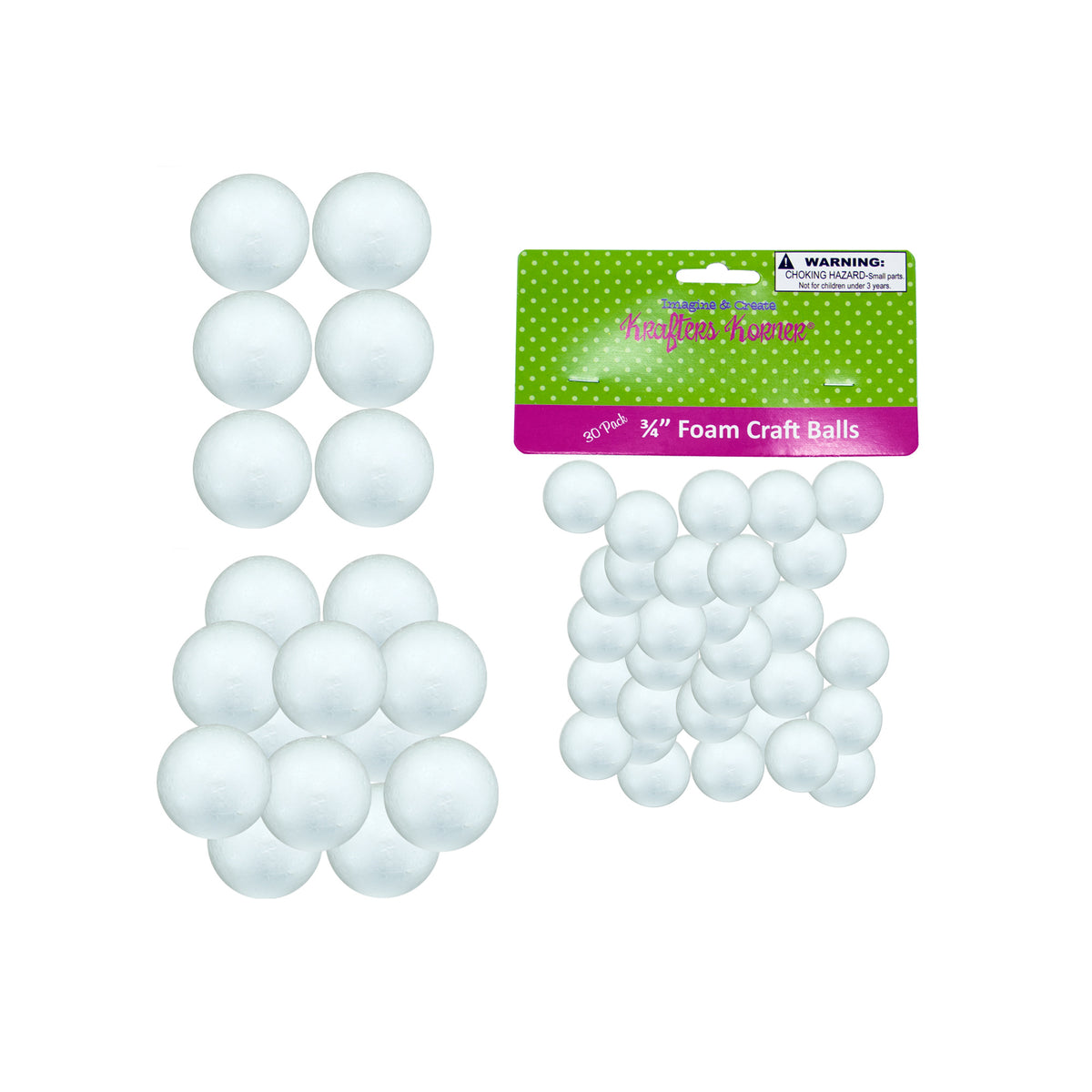 bulk foam craft balls - -- 42 per box