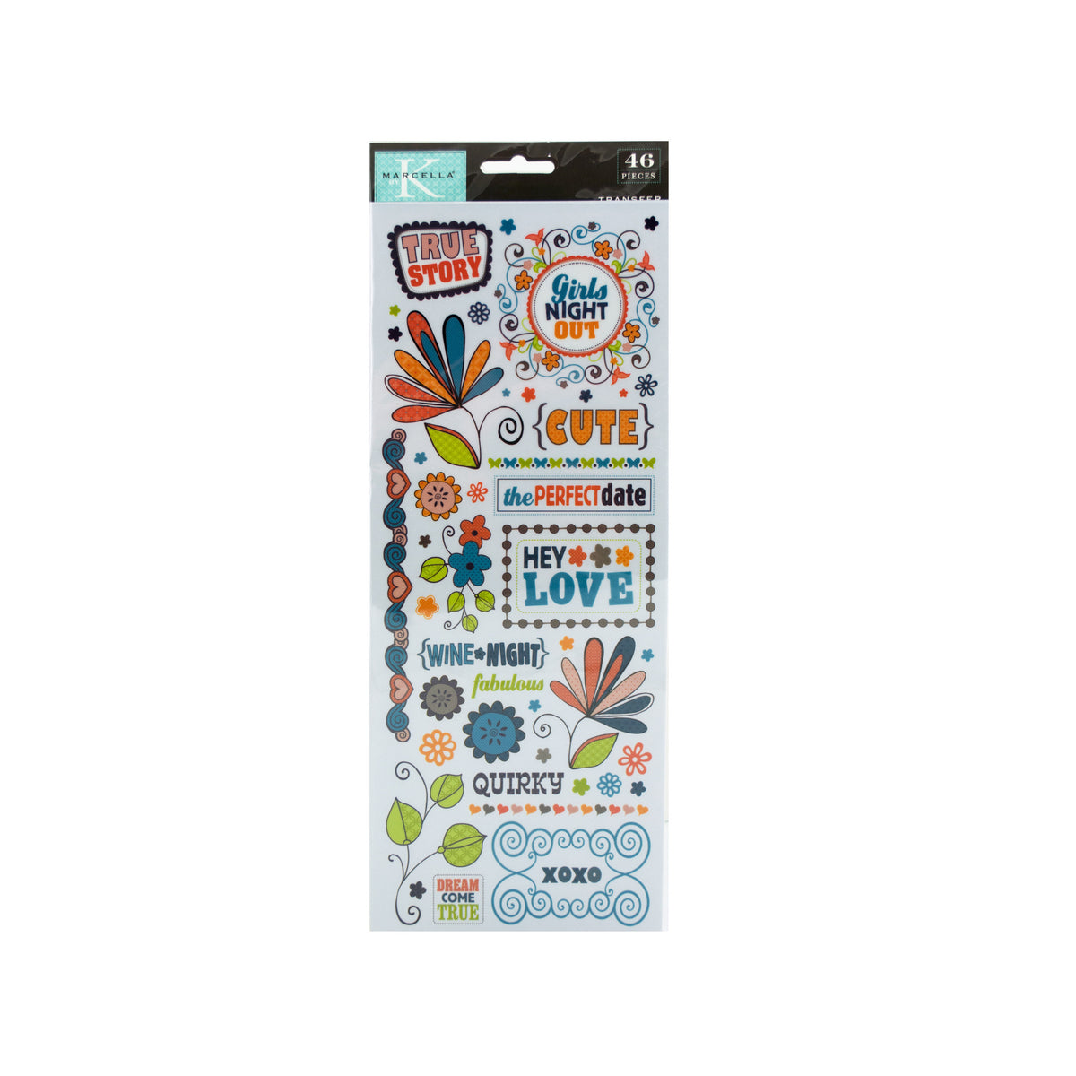 home and garden rub-on scrapbook transfers -- 178 per box