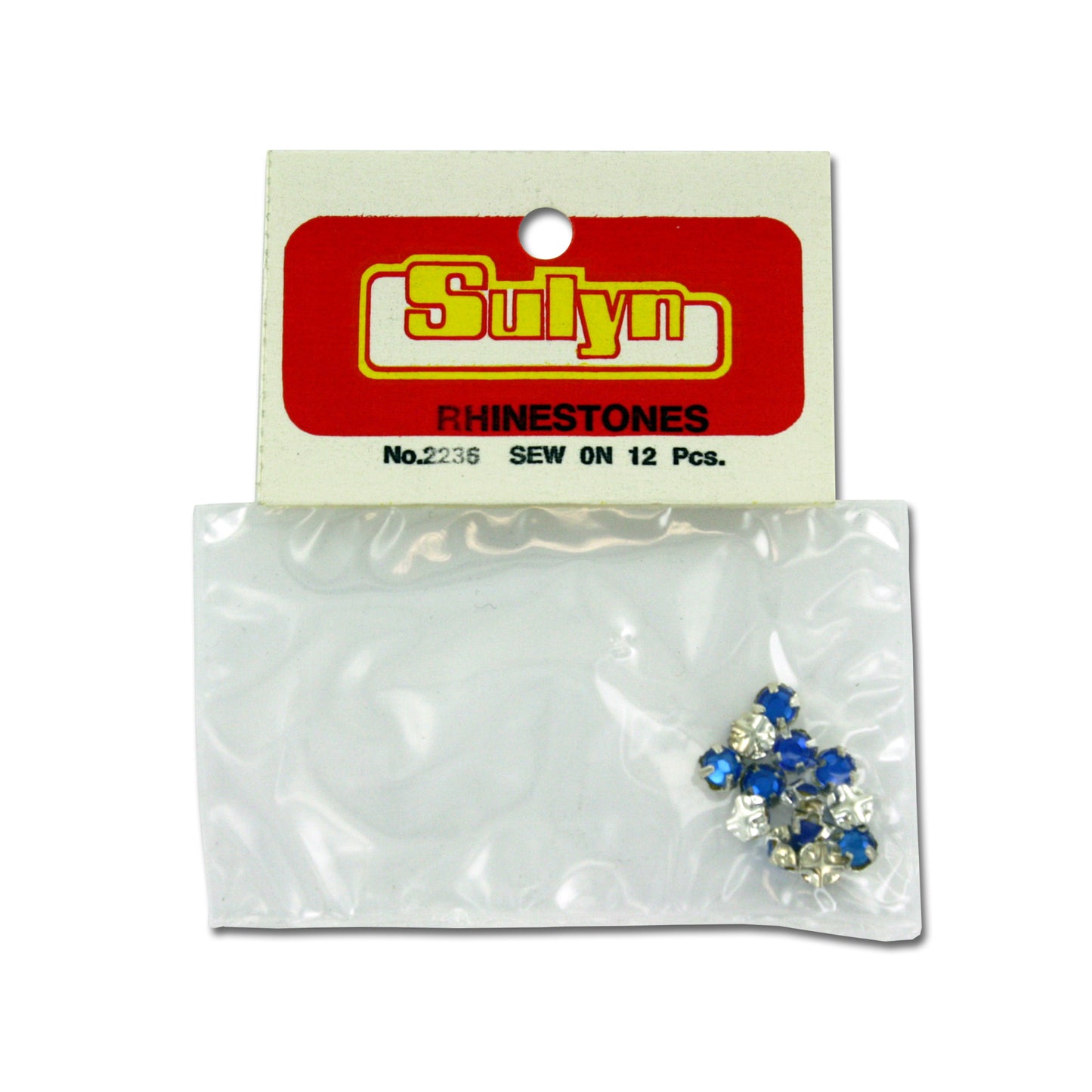 blue rhinestones - bulk - sew-on - 1200 per case -- 109 per box
