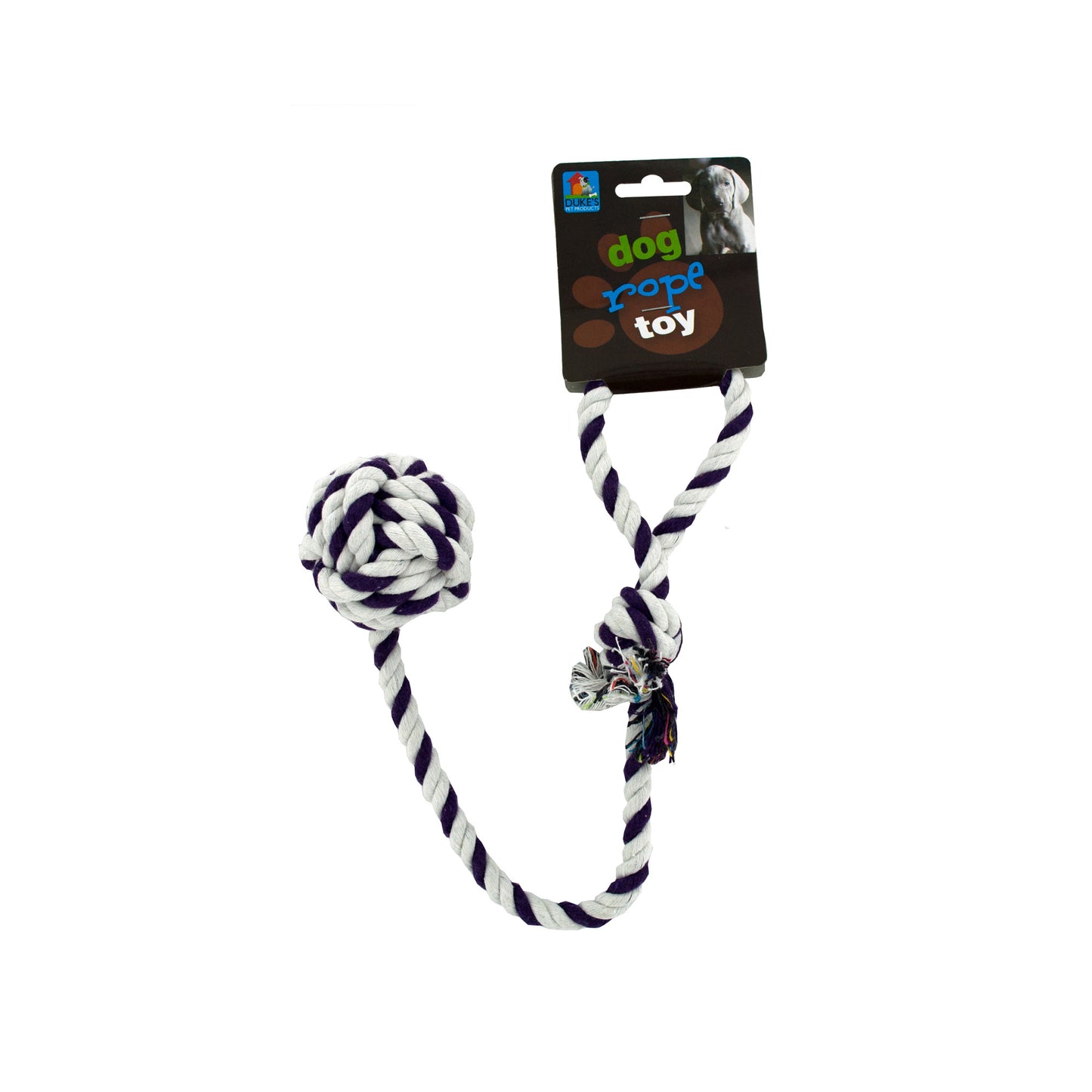 dog toys with balls - knotted rope -- 22 per box