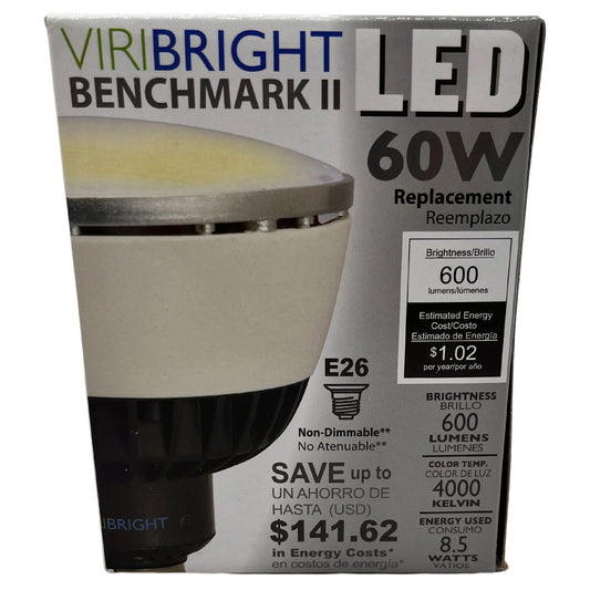 1 pack 60w equivalent par30 e26 benchmark ii led flood light bulb in 4000k cool white color -- 17 per box