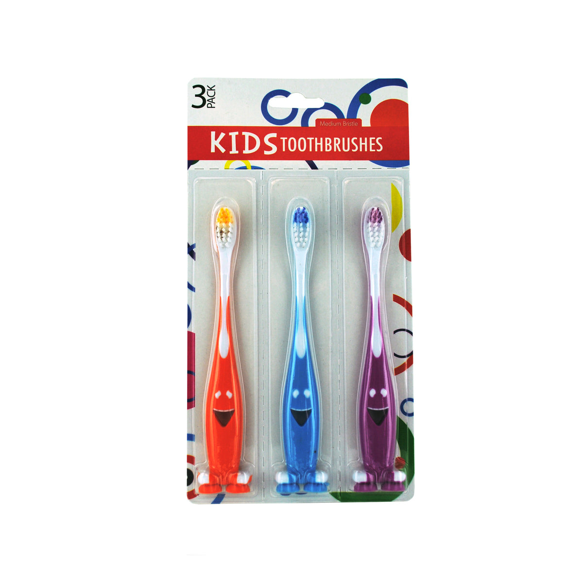kids toothbrush set - fun and colorful - bulk 96 pack -- 28 per box