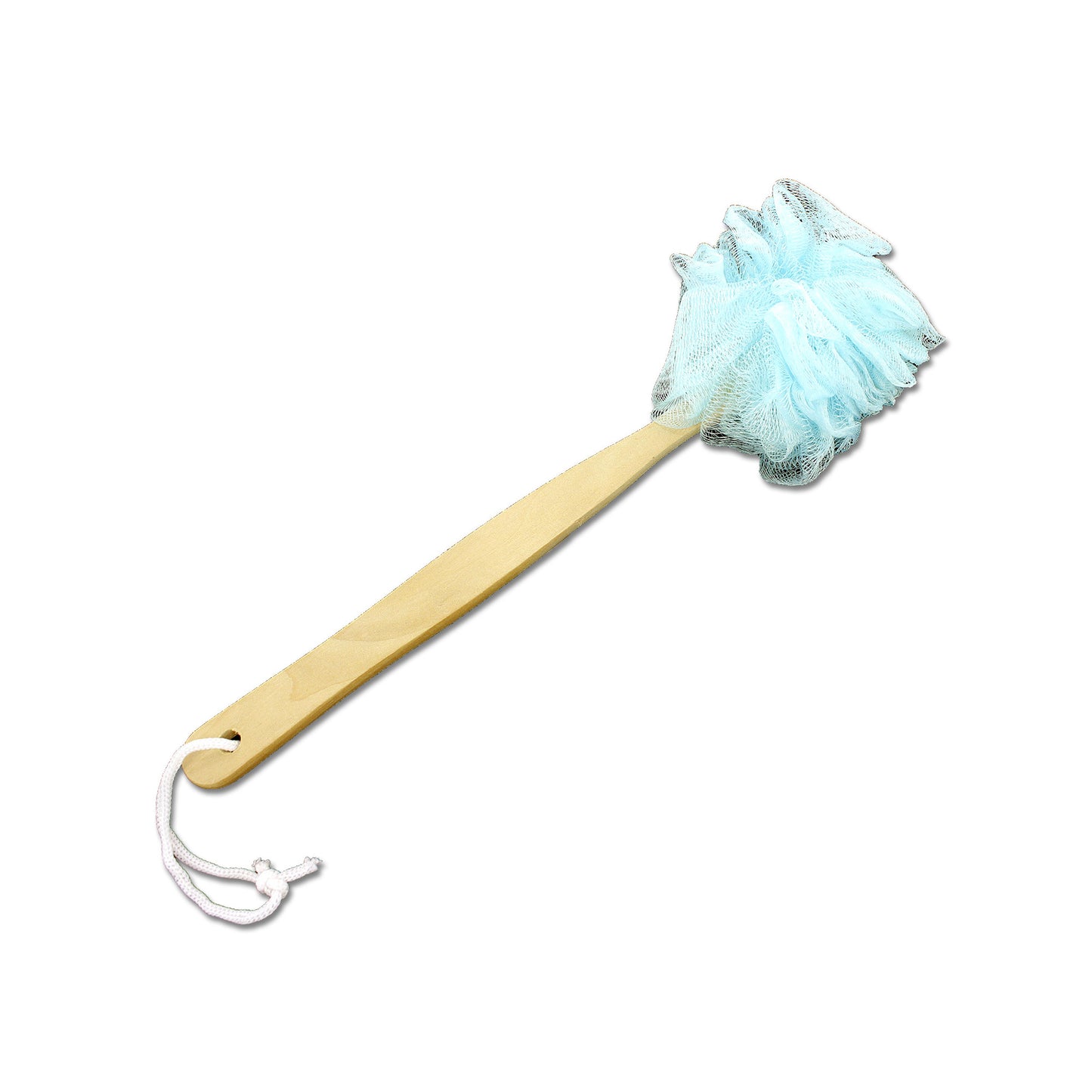 natural exfoliating body scrubbers with wooden handle -- 24 per box