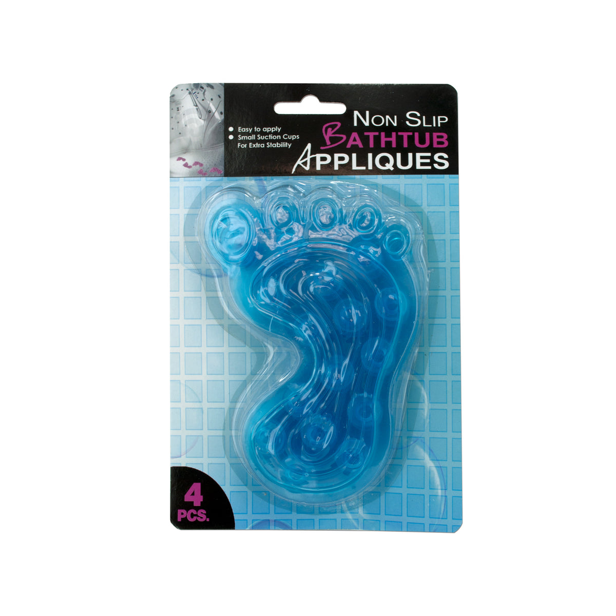 foot shaped non slip appliques - 72 pieces per box -- 23 per box