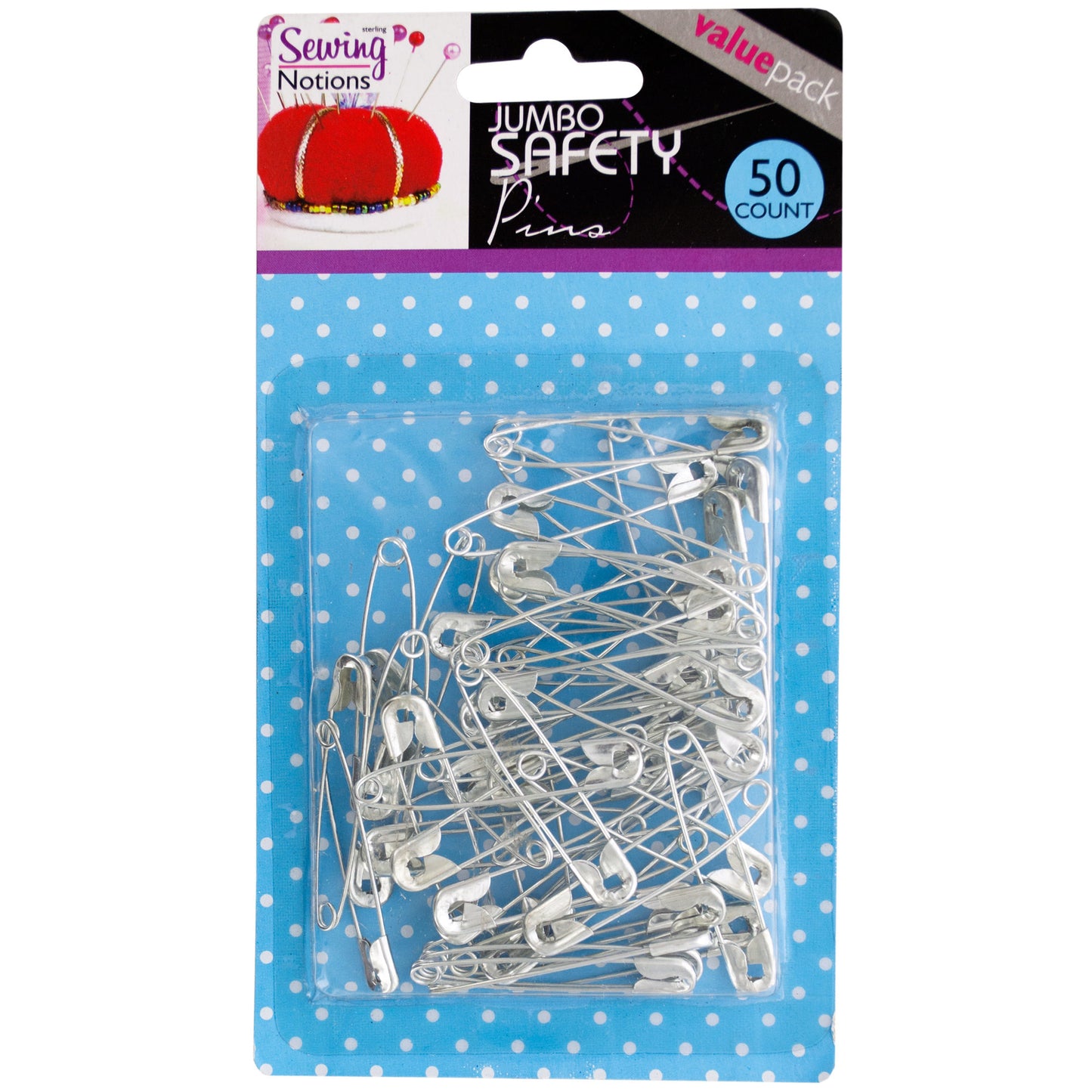 jumbo safety pins - bulk -- 40 per box