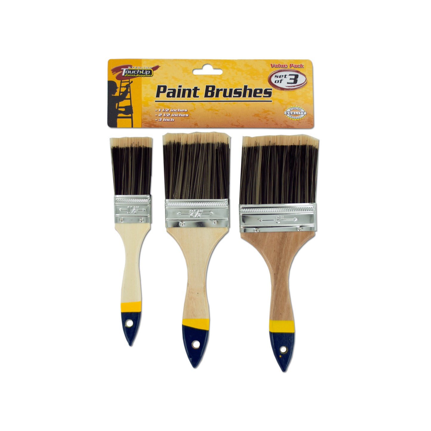 paint brush set with wood handles - -- 16 per box