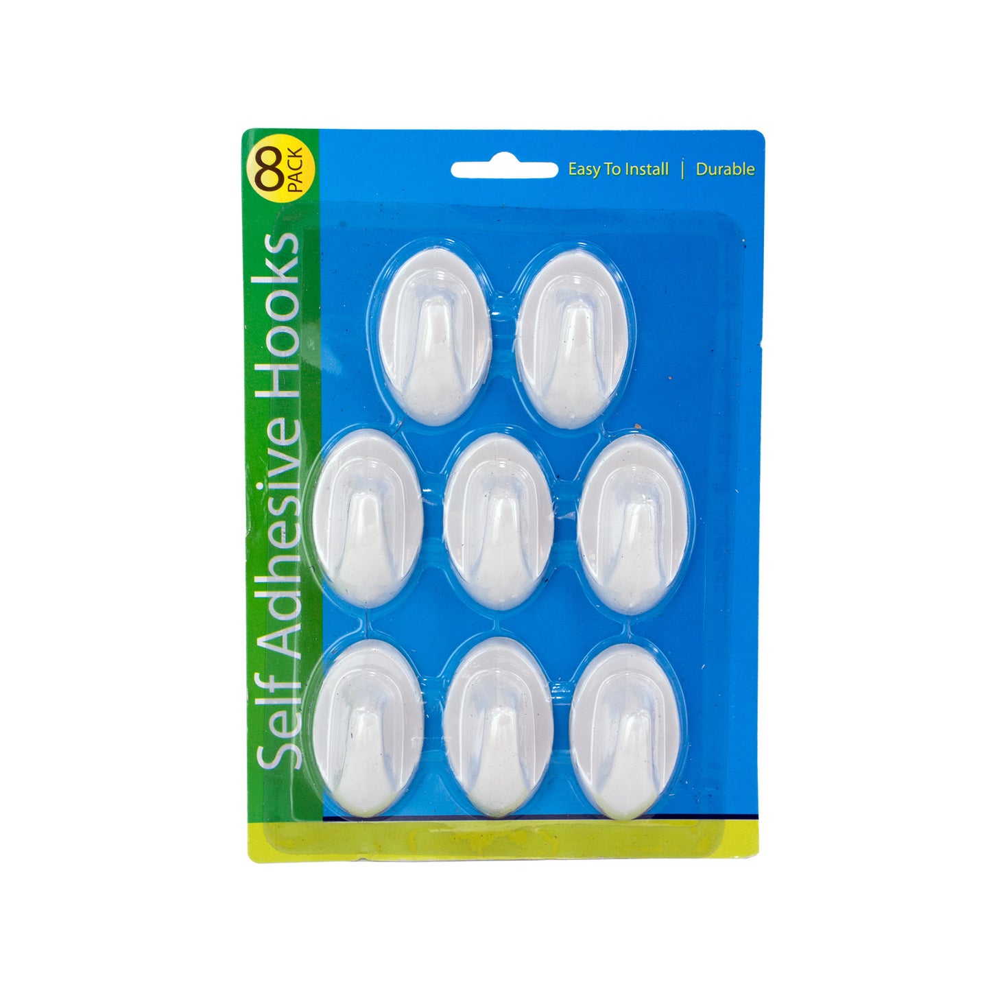 self-adhesive plastic hooks set - 144 pieces per case -- 27 per box