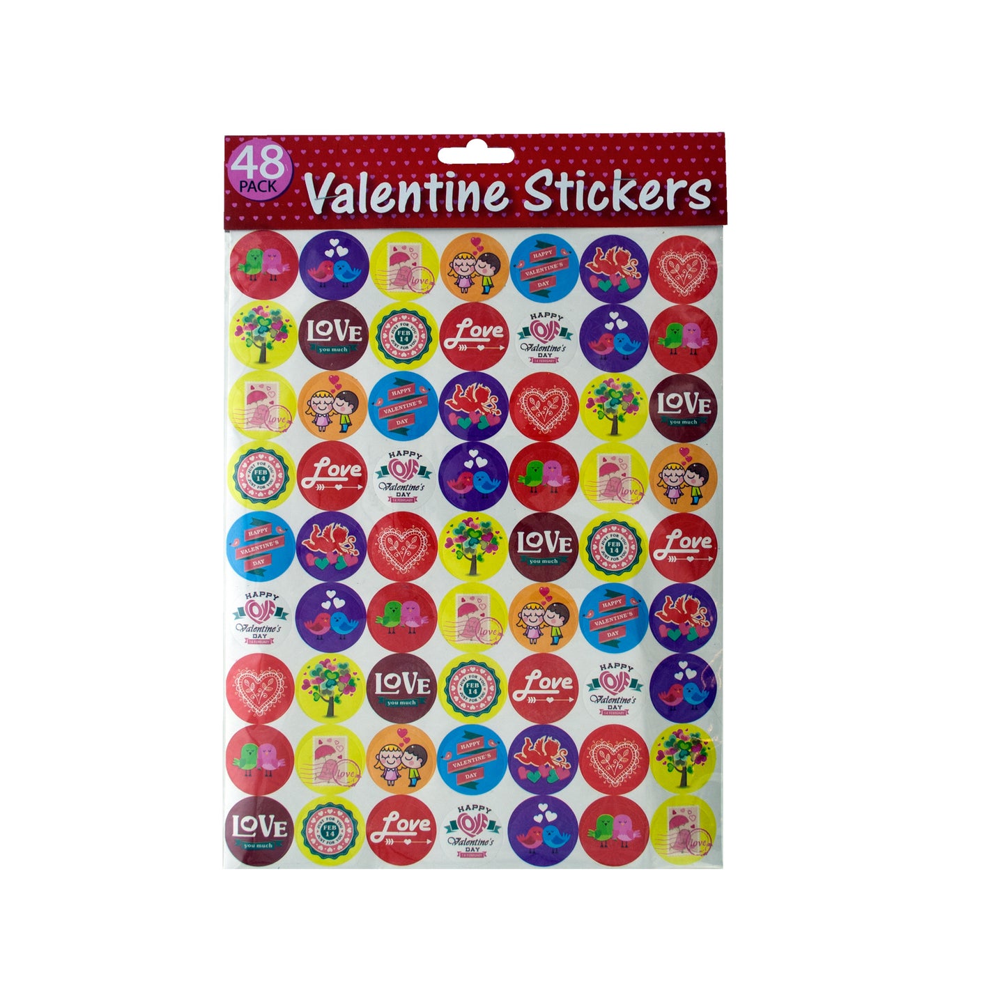 valentine stickers - -- 119 per box