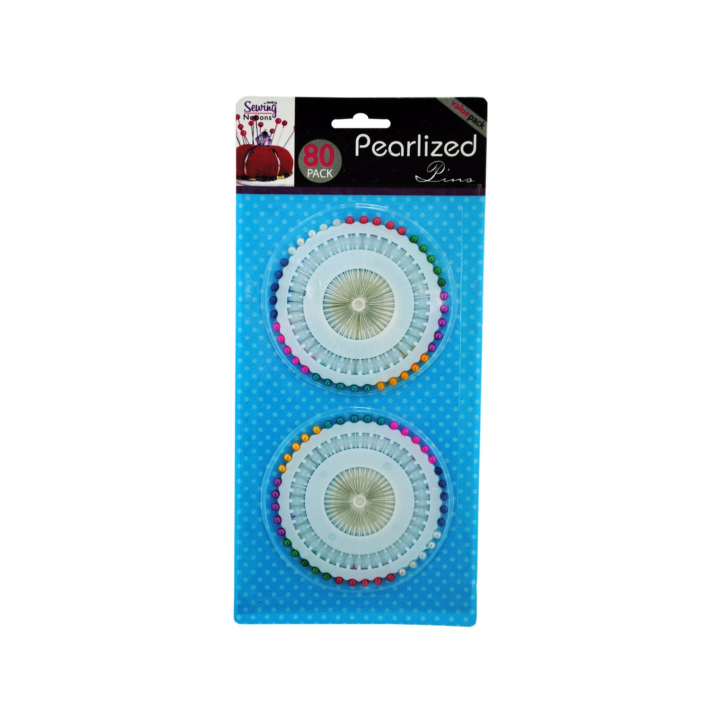 pearlized straight pins - -- 38 per box
