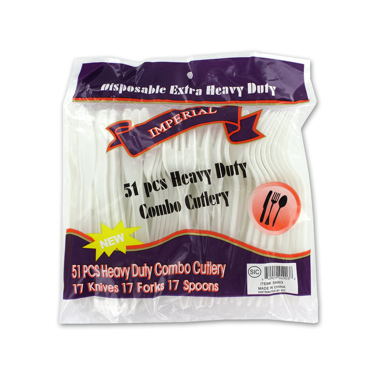 plastic cutlery set - - home & garden -- 32 per box