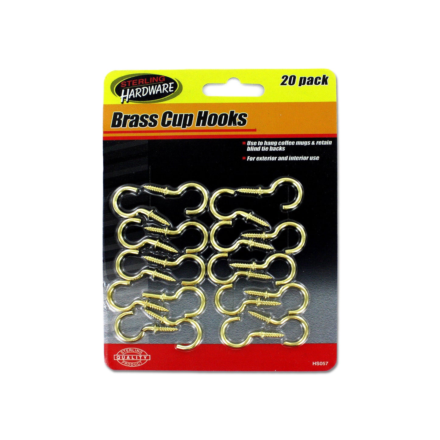 brass cup hooks - home and garden -- 36 per box