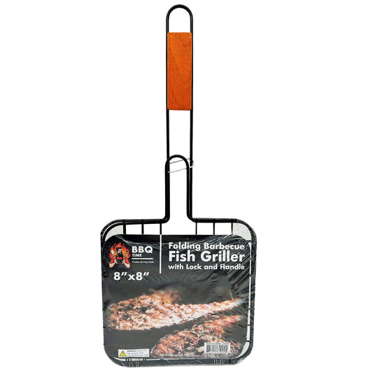 folding barbecue fish griller with lock and handle -- 10 per box