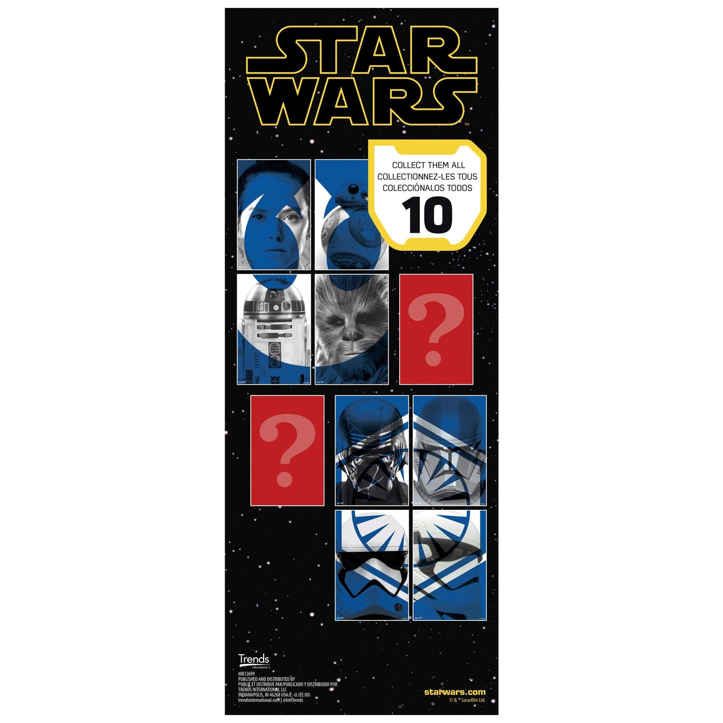 star wars the rise of skywalker 2 pack mystery posters -- 27 per box
