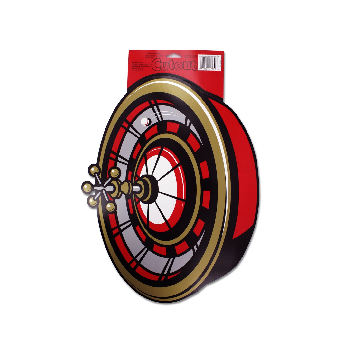 roulette wheel cardboard cutouts - party decorations -- 250 per box