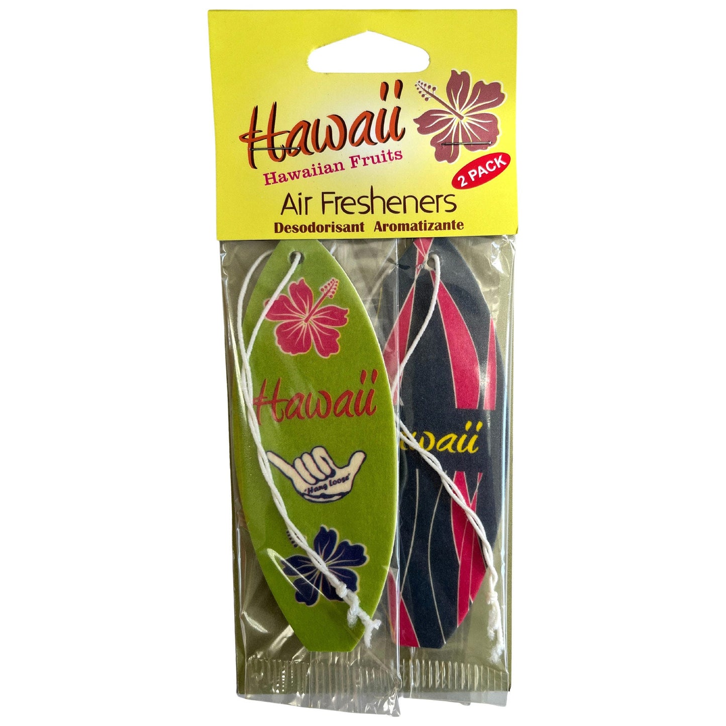 hawaii surf board 2 pack air freshener in fruit scent -- 60 per box
