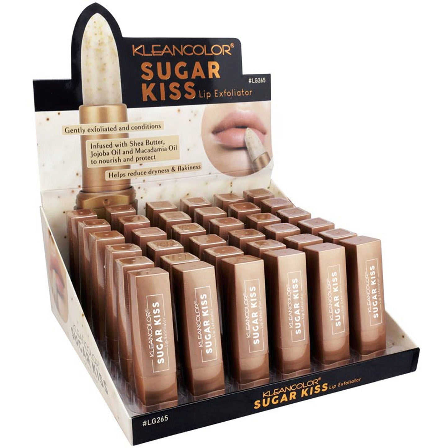 klean color sugar kiss lip exfoliator in display -- 72 per box