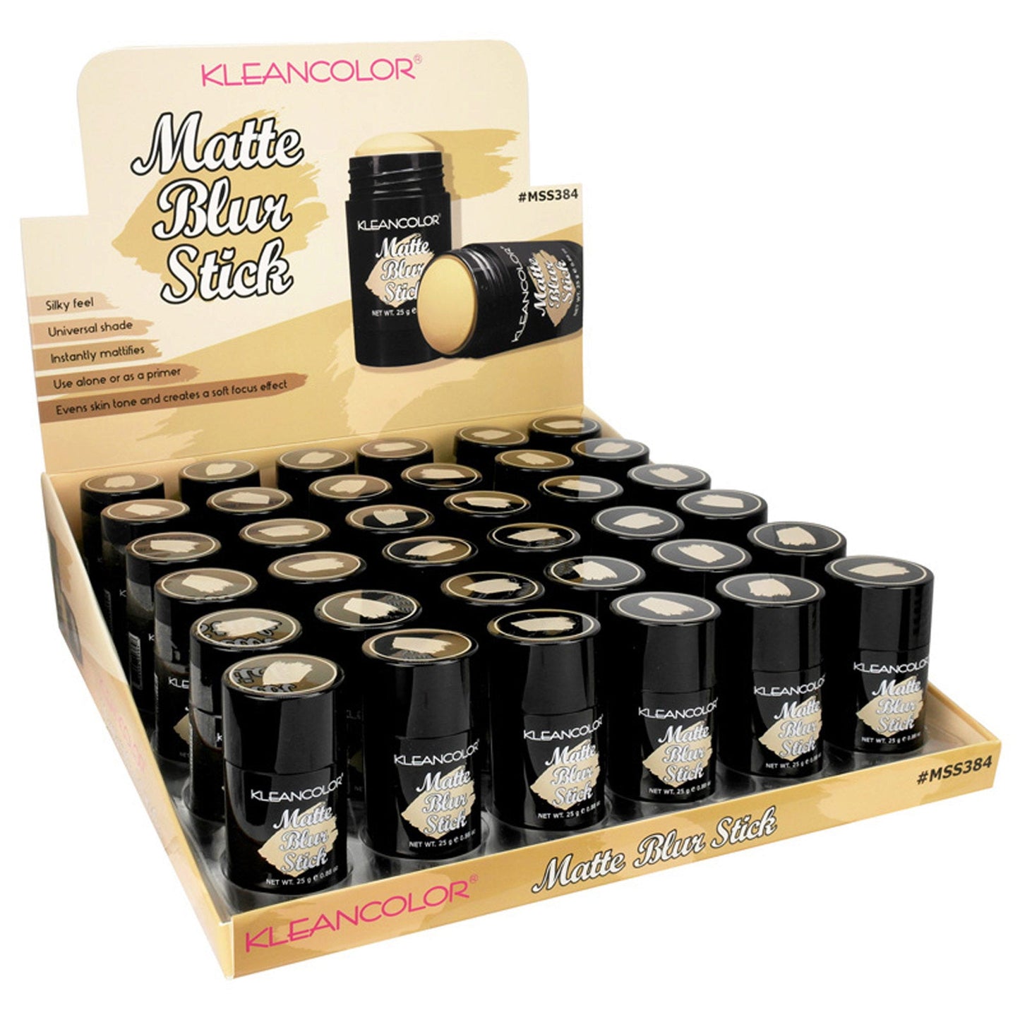 klean color matte blur stick in display -- 36 per box