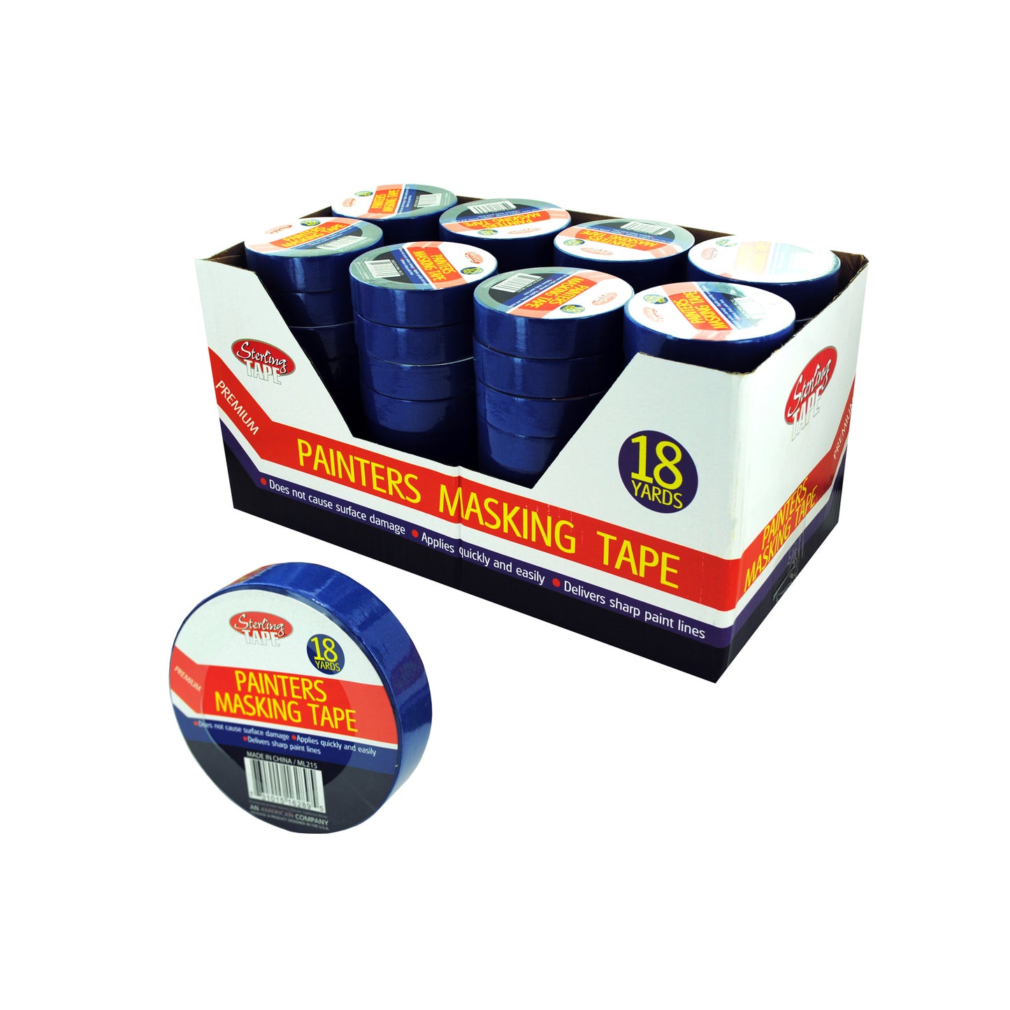 painter masking tape - 18 yards - -- 26 per box