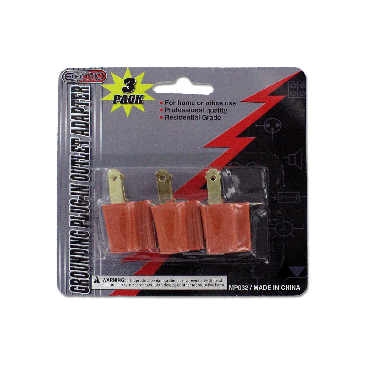 grounding plug-in outlet adapters -- 23 per box