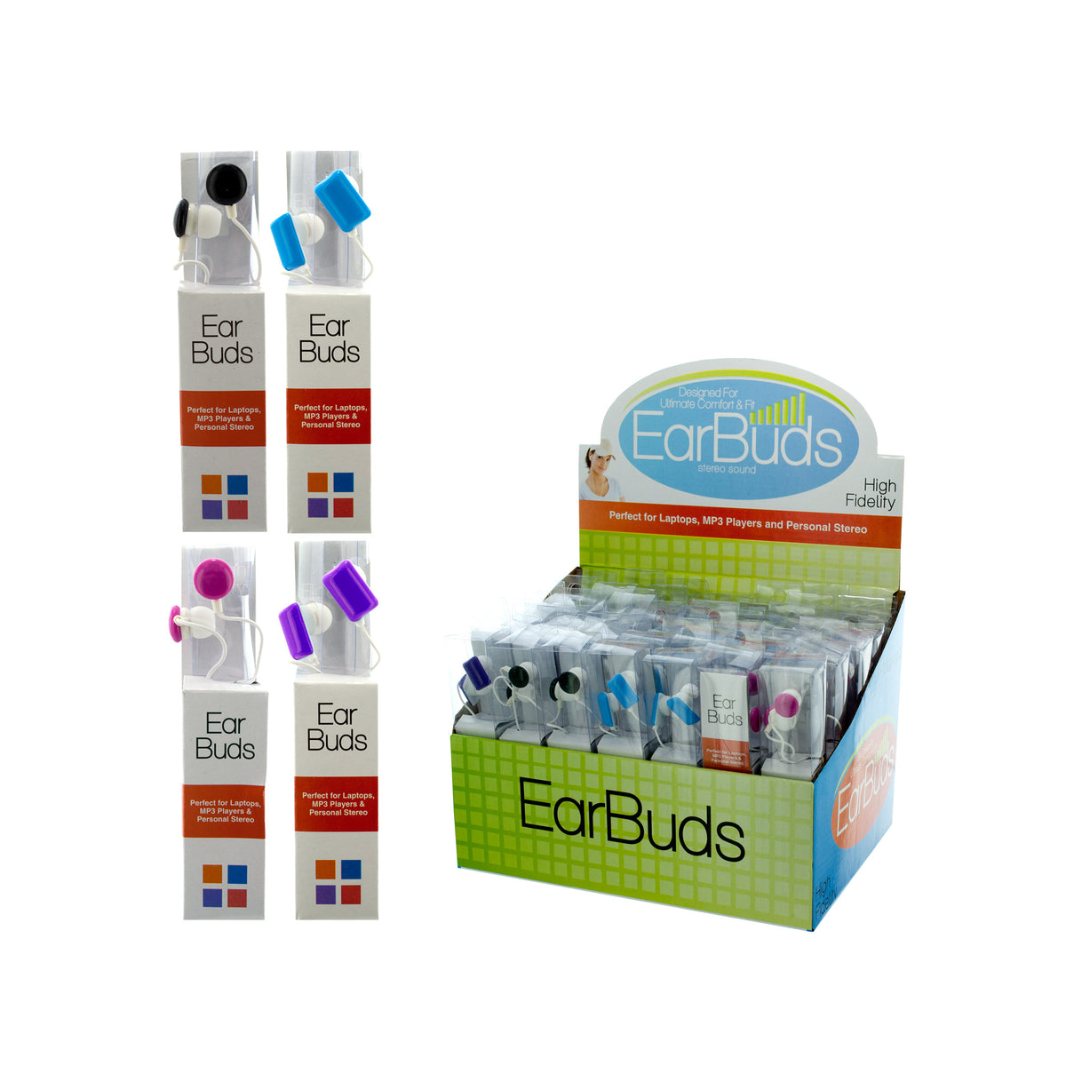 lucite earbuds countertop displays -- 23 per box
