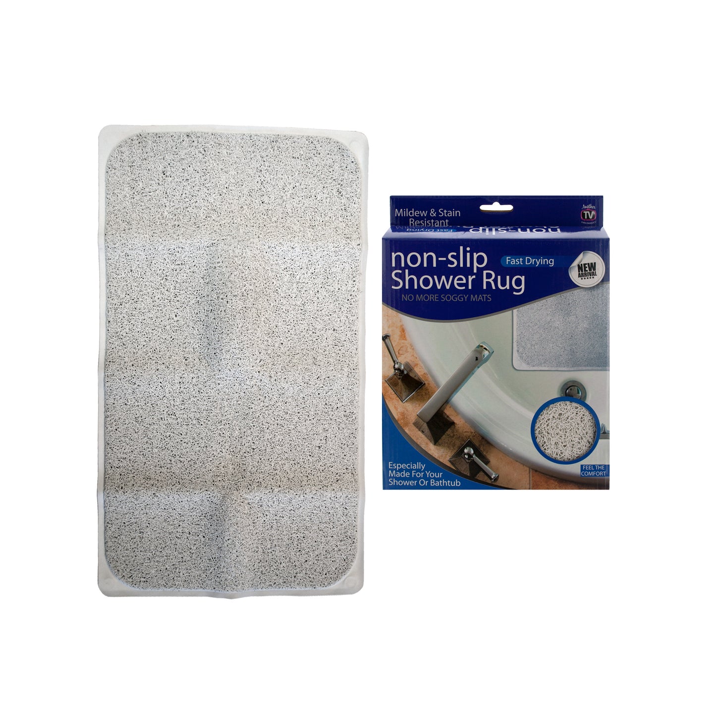 fast drying non-slip shower rugs -- 4 per box