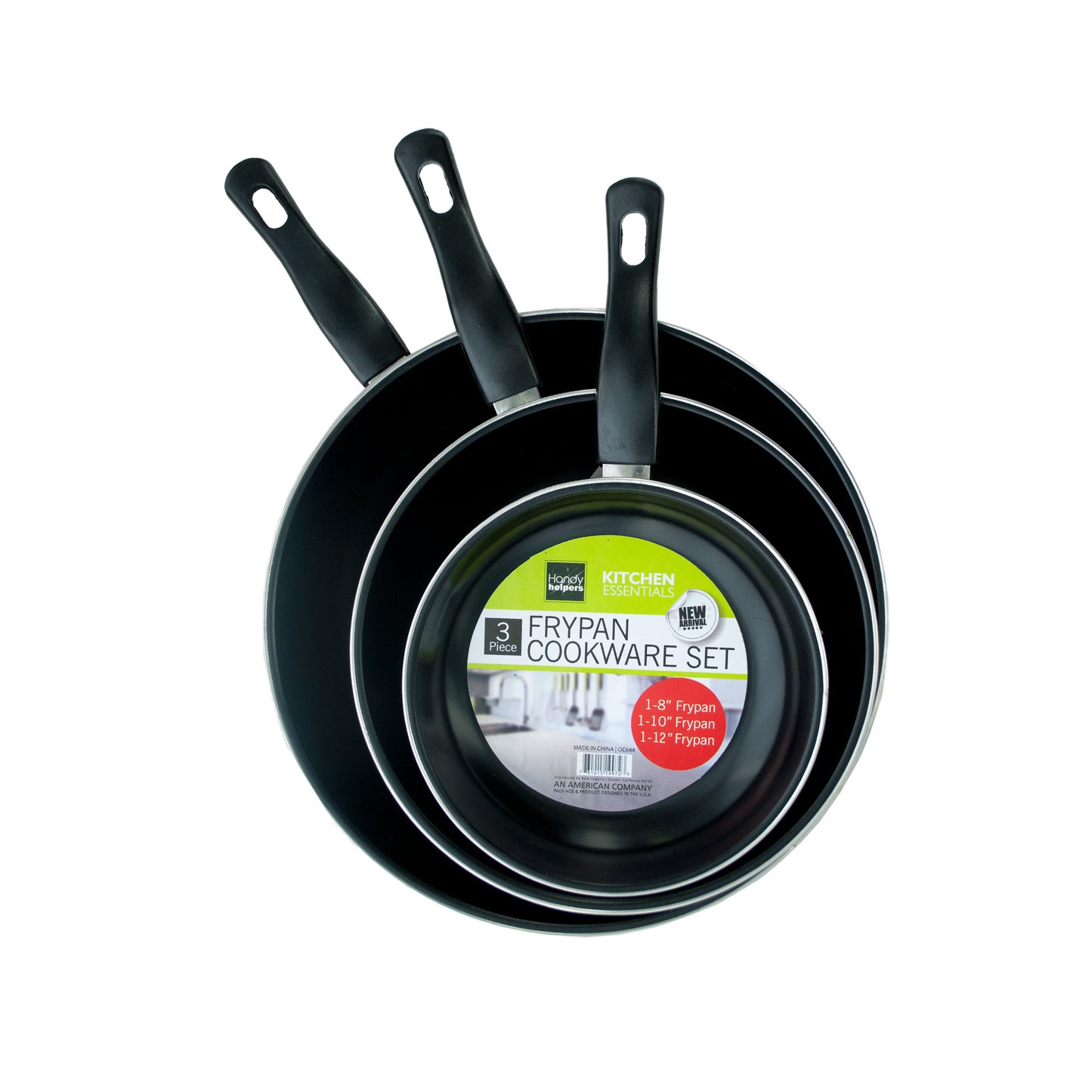 frying pan cookware set - high quality stainless steel -- 3 per box