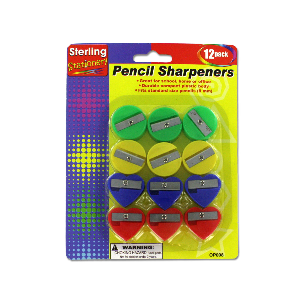 fun shape pencil sharpeners - -- 32 per box
