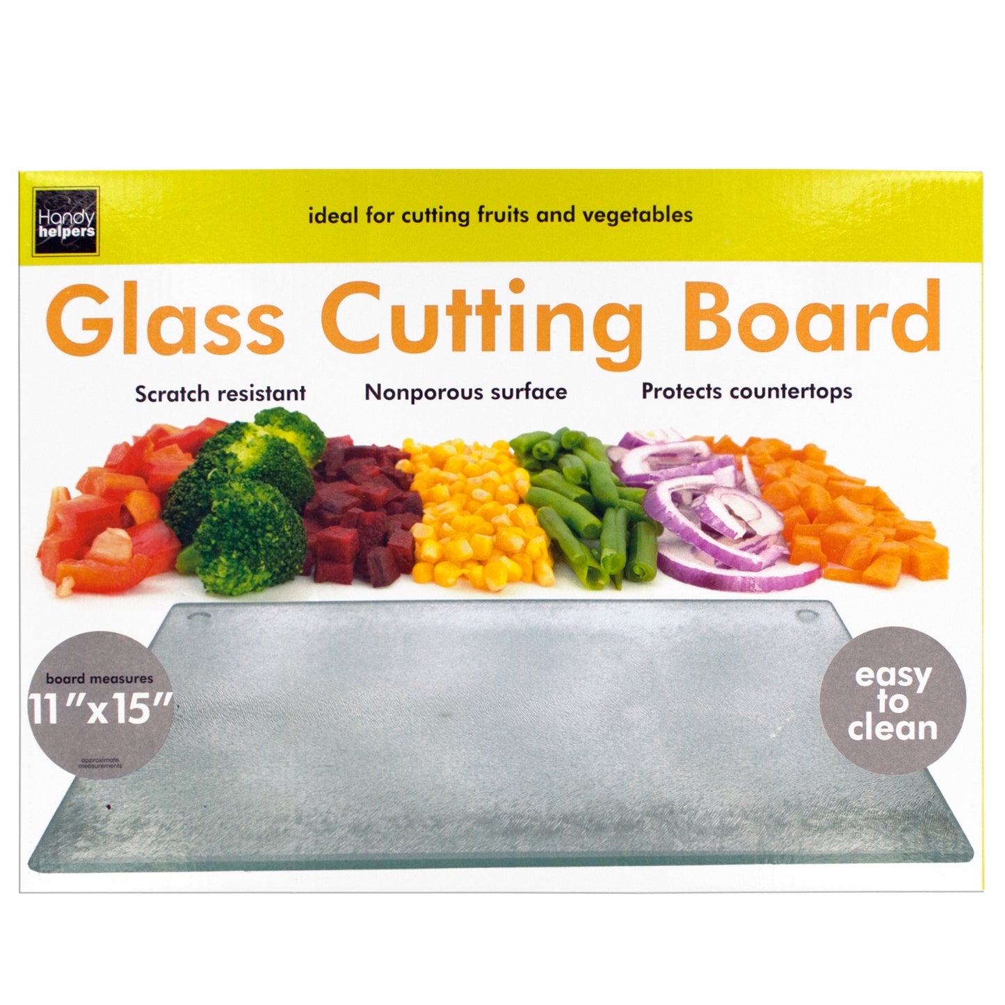 large glass cutting board - durable & heat resistant - - -- 6 per box