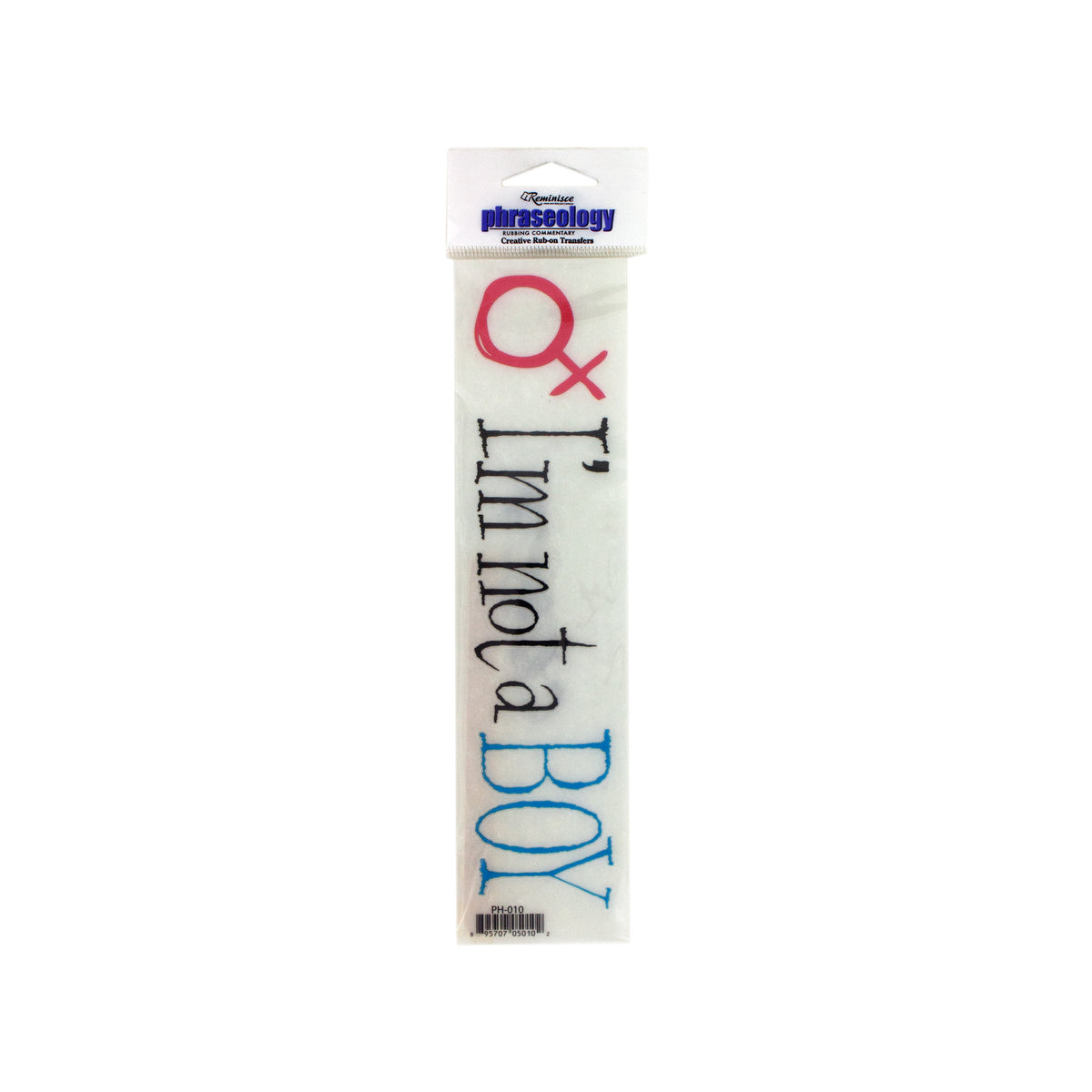 i'm not a boy creative rub-on transfer -- 208 per box