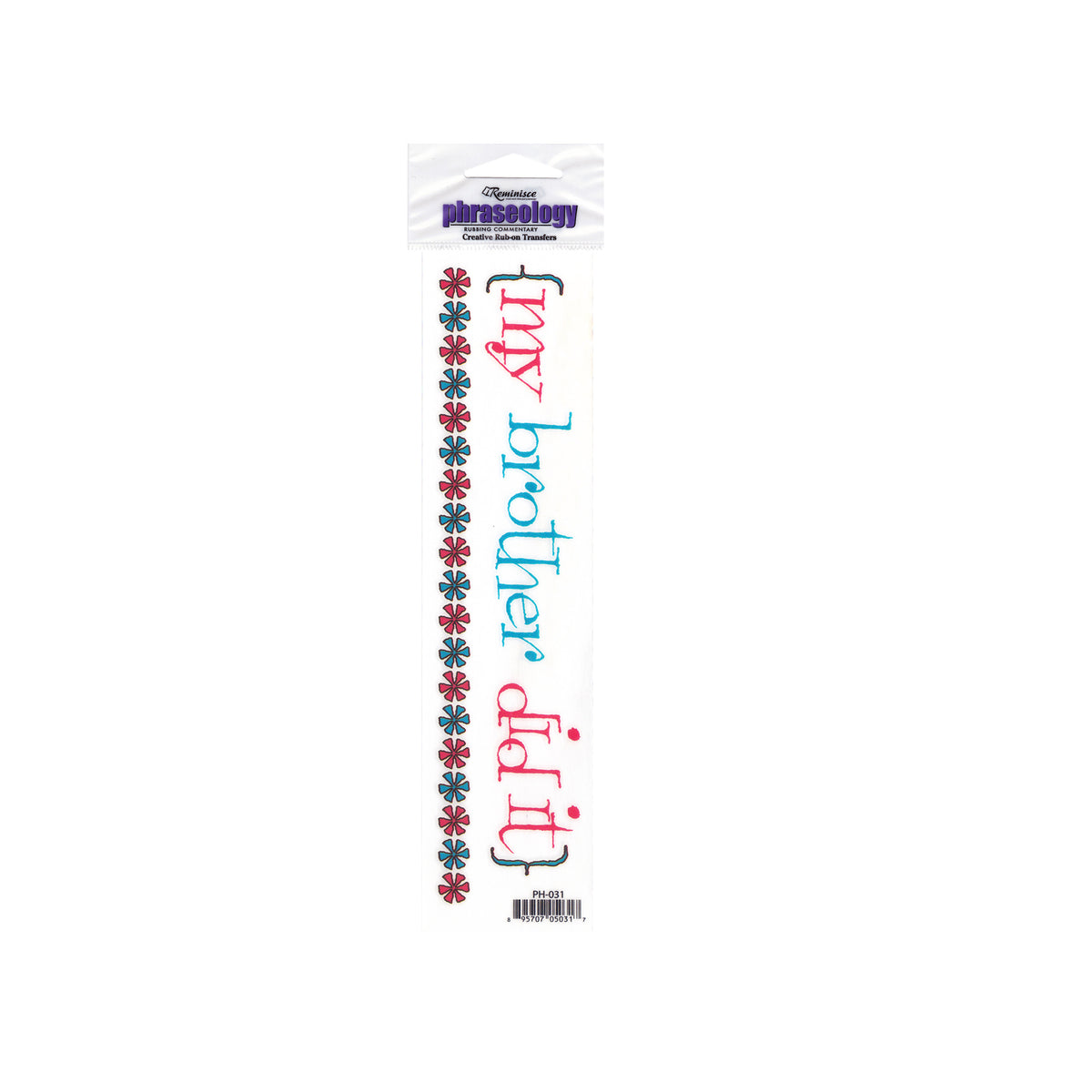 my brother did it creative rub-on transfer -- 208 per box