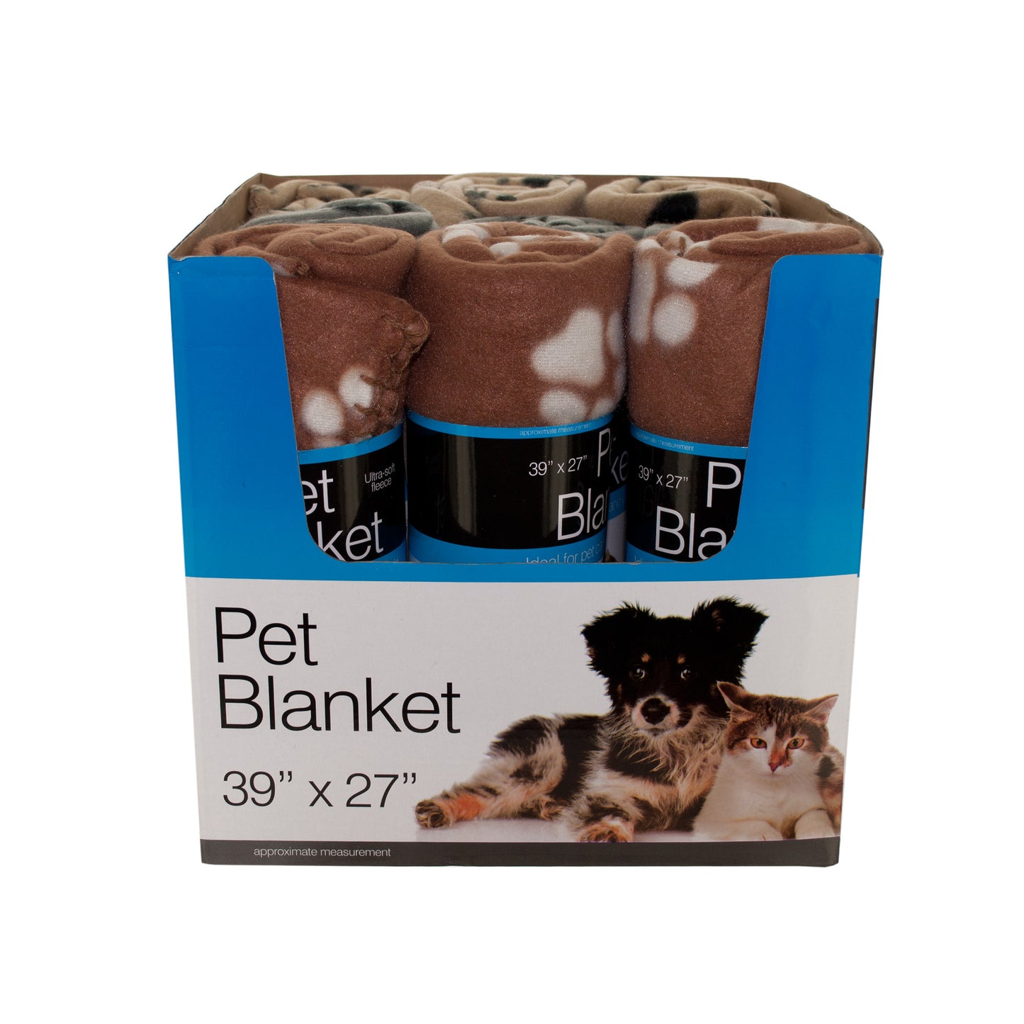 paw print pet blanket countertop display - 9 piece pack -- 9 per box