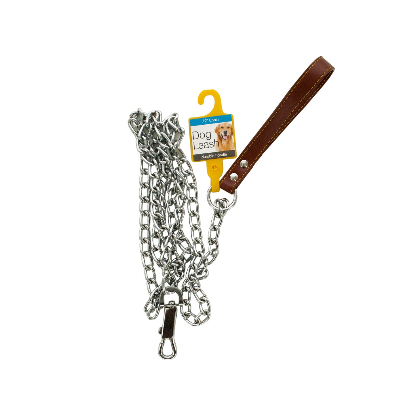 chain dog leashes with durable handles -- 7 per box