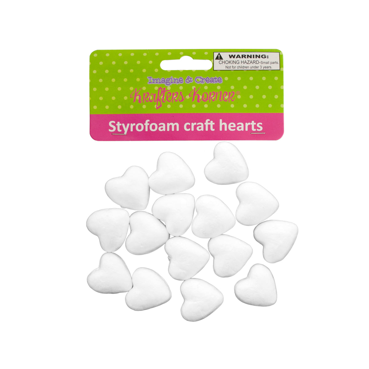 styrofoam craft hearts - bulk -- 51 per box