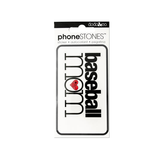 baseball mom phone stones sticker -- 100 per box