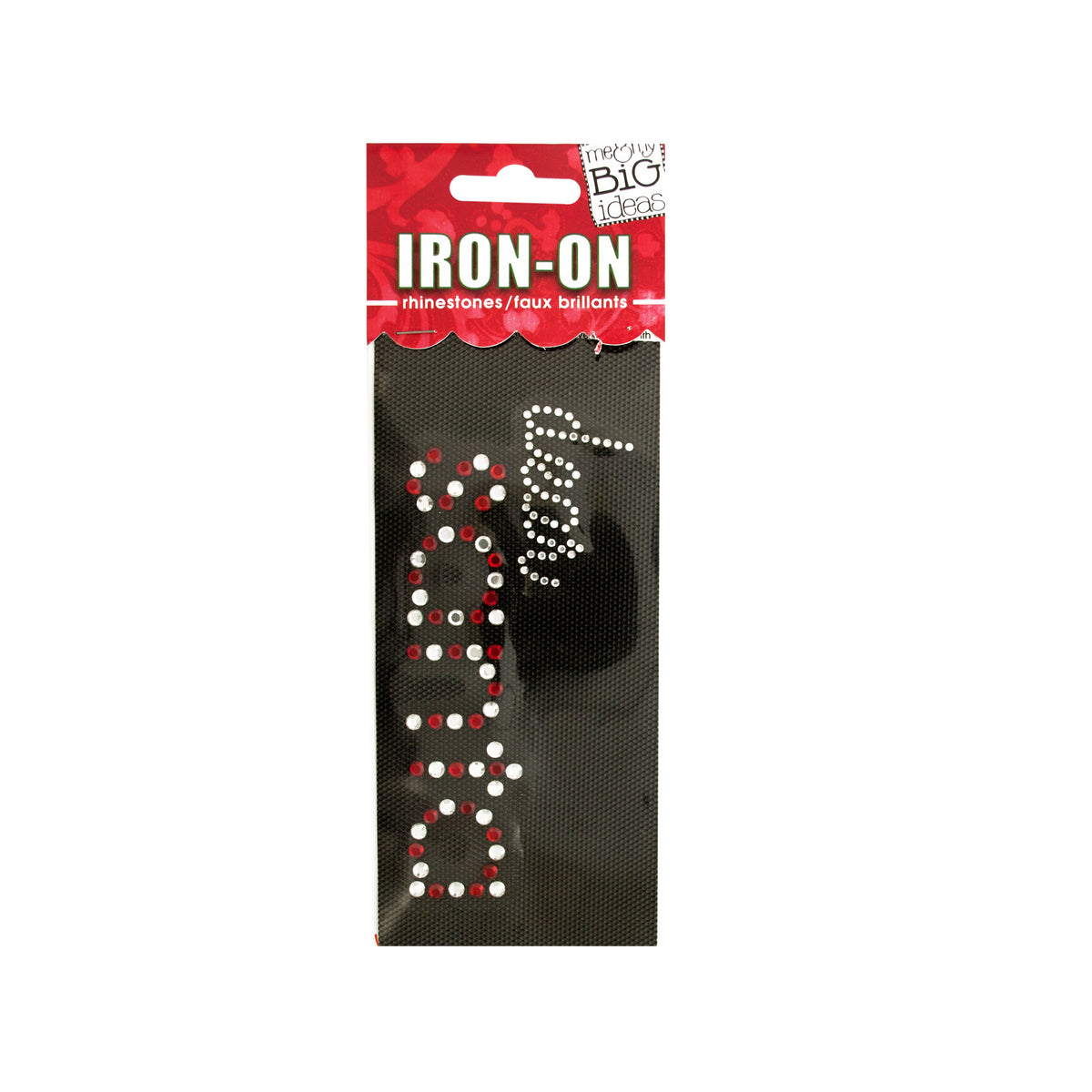 dear santa rhinestone iron-on transfer -- 100 per box