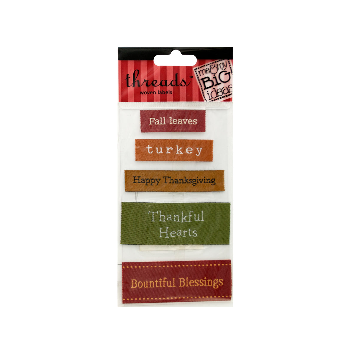thanksgiving woven labels - -- 100 per box