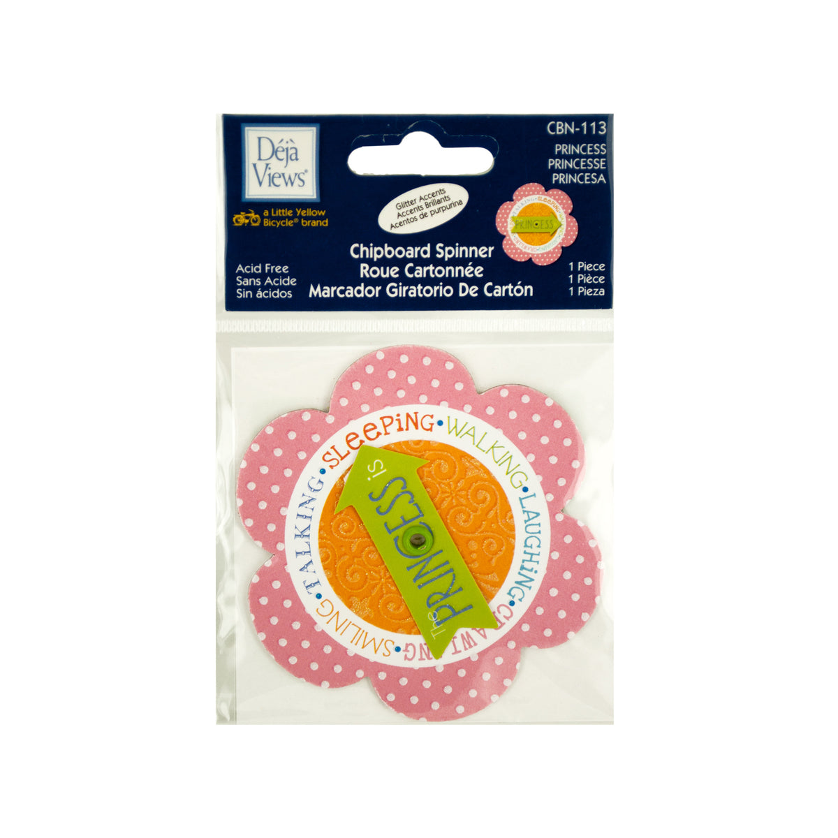 princess chipboard spinner stickers - bulk -- 100 per box