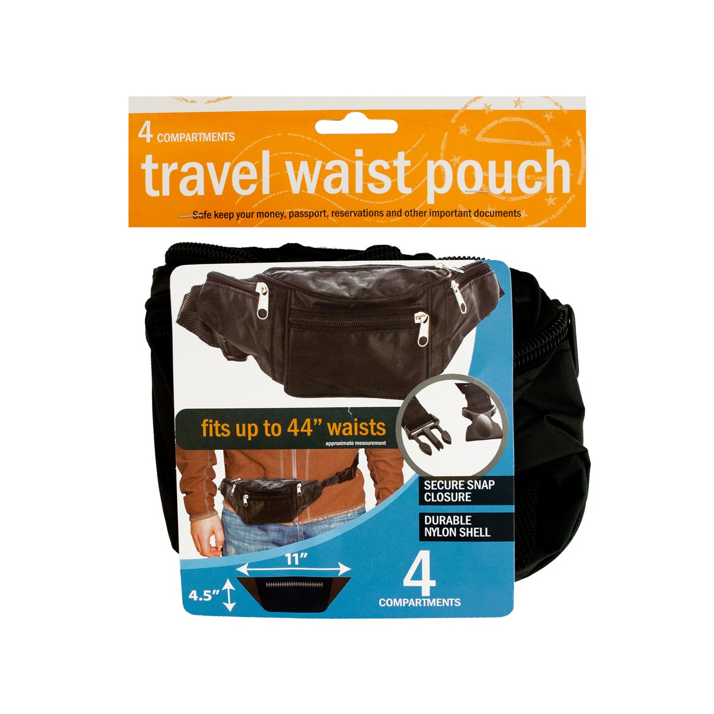 travel waist pouches - -- 9 per box