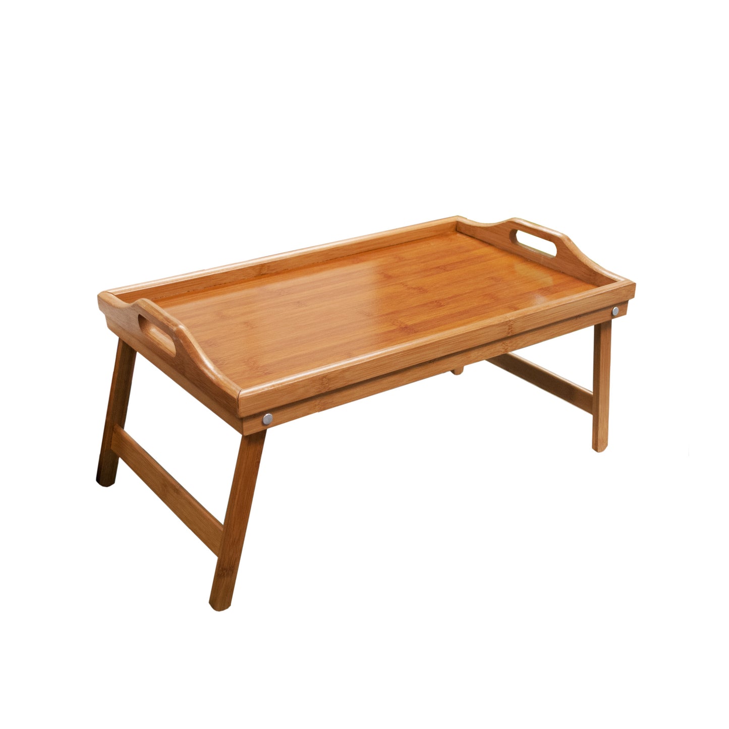 bamboo bed trays with folding legs -- 2 per box