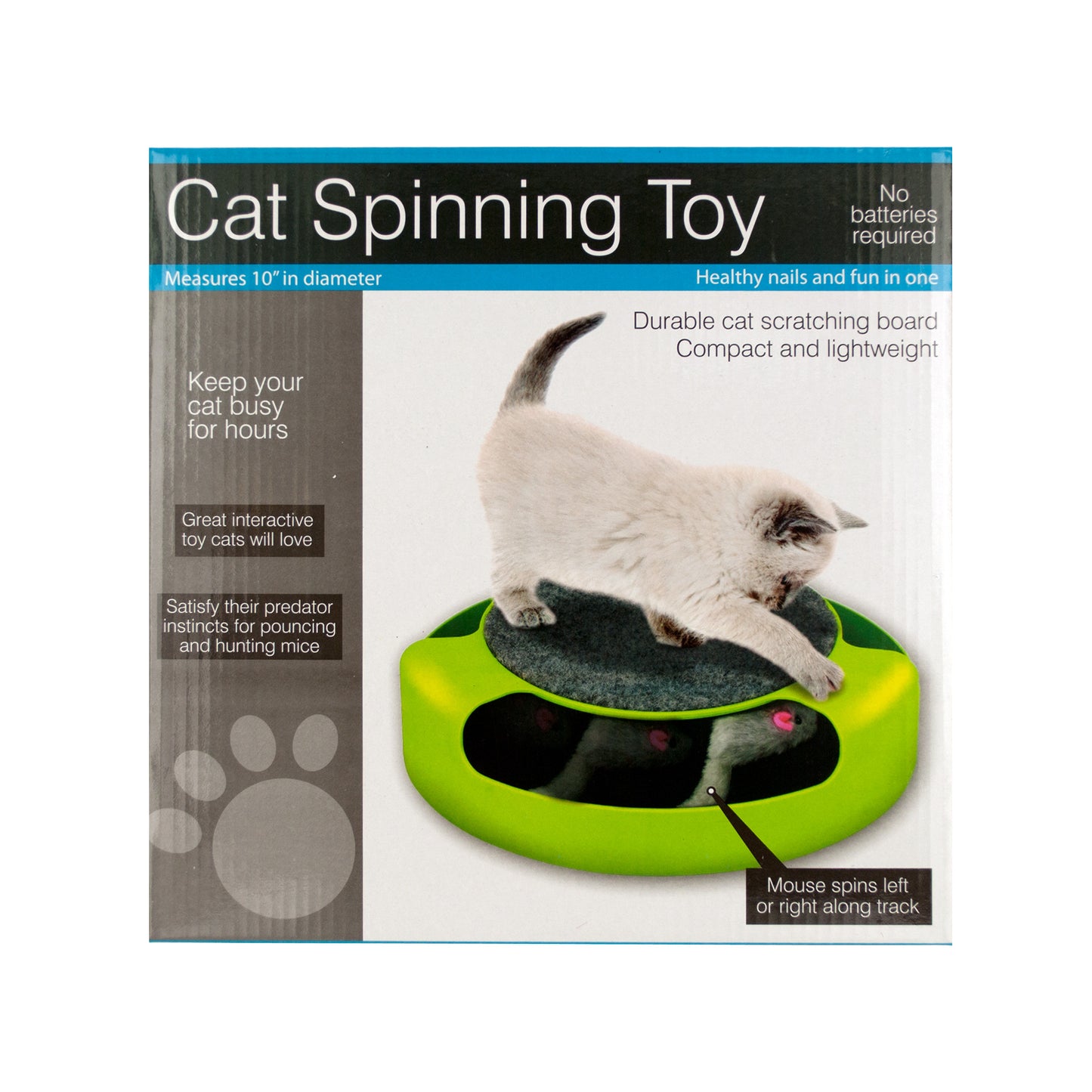 cat scratch pad spinning toy with mouse - - -- 4 per box