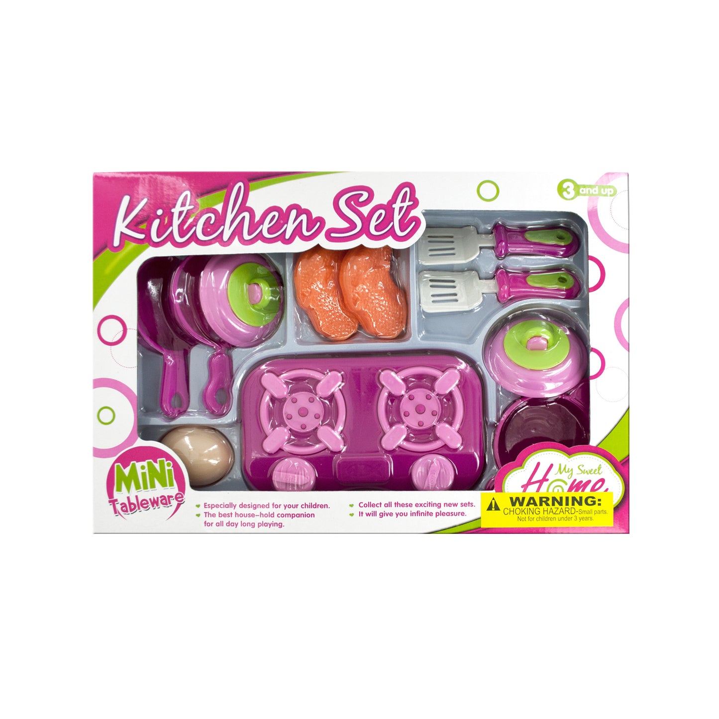 kids kitchen stove play set -- 4 per box