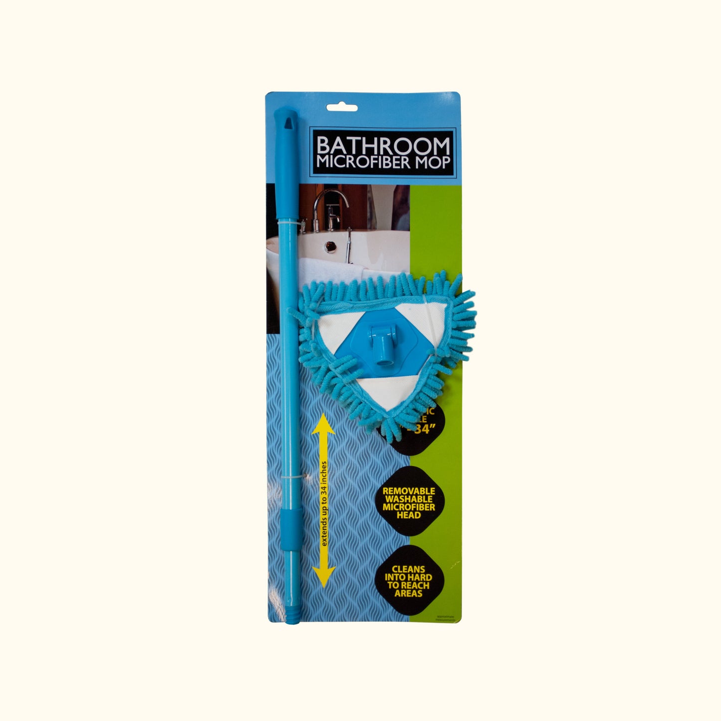 microfiber mop with telescopic handle - bulk -- 6 per box